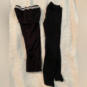 2 pair girls leggings size 6/6x